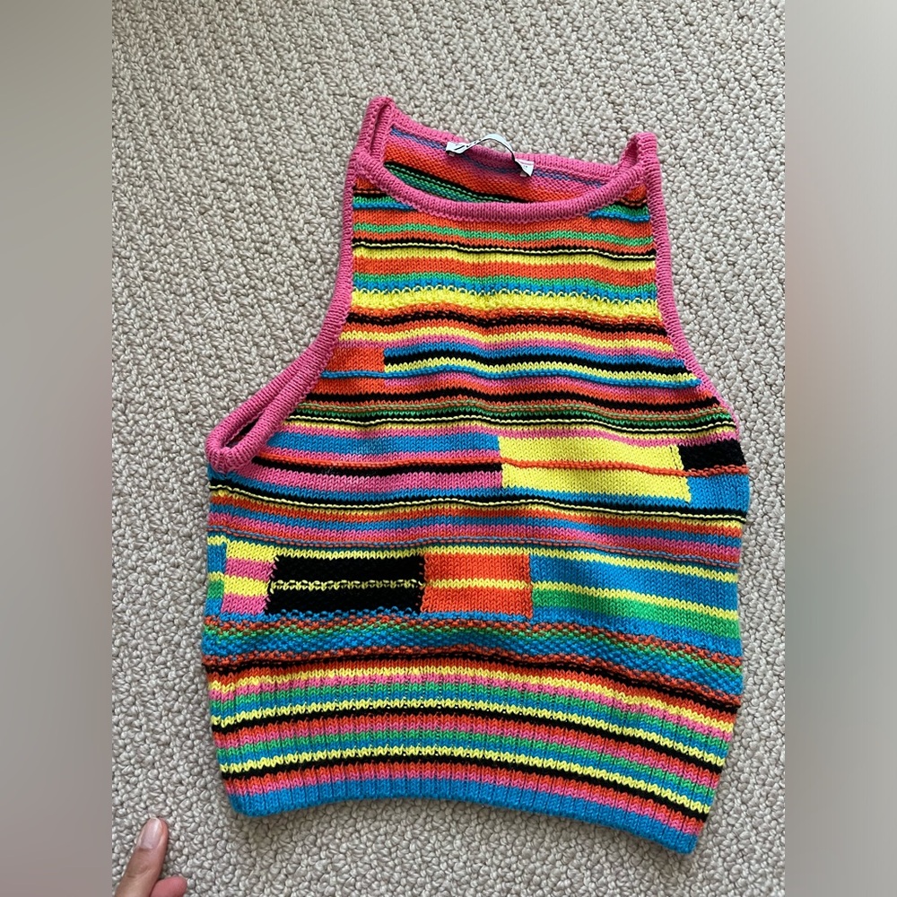 Zara colorful knit top